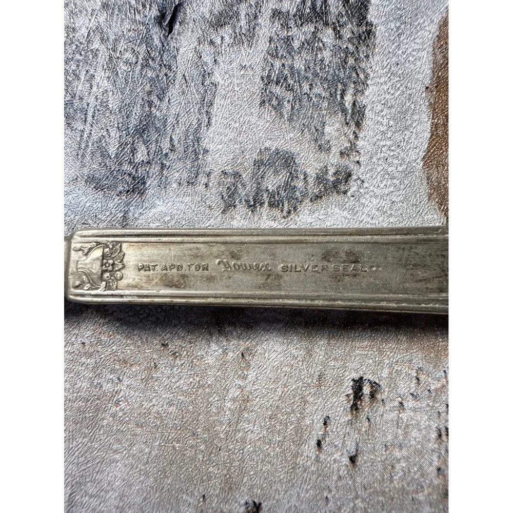 Vintage Victor Silver Seal Cold Meat‎ Serving Fork Floral Art Deco Silverplate
